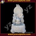 western outdoor decoration marble stone wall fountain with angel WFTN069